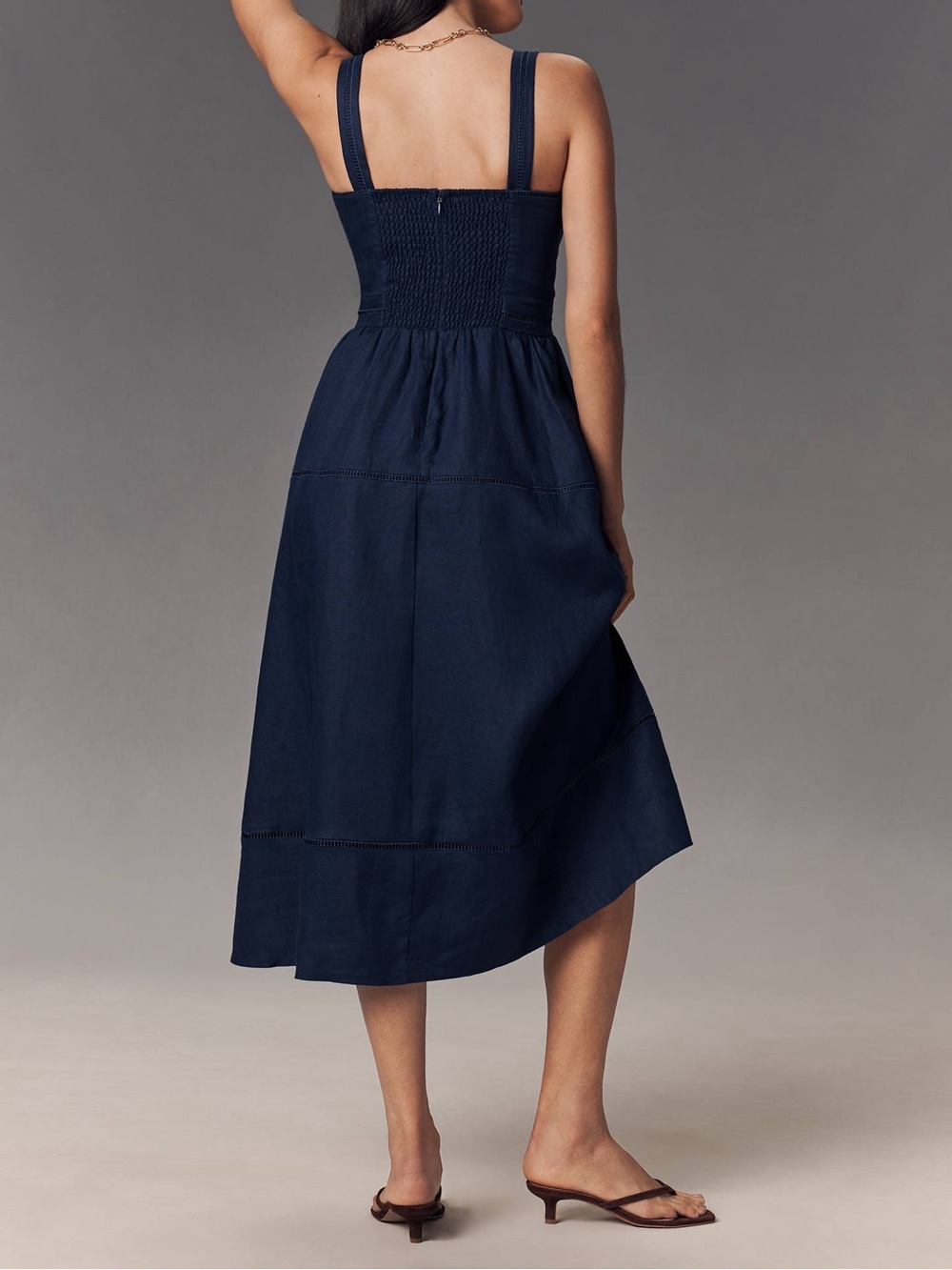 reformation Everett Linen Dress NWOT - Picture 2 of 4